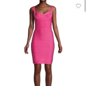 Pink Herve Leger Bandage Dress